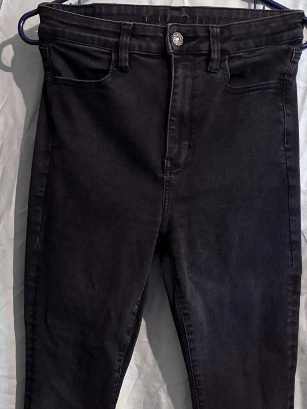 American Eagle Ne(x)t Level Strech waist skinny jeans black Size 10 short
